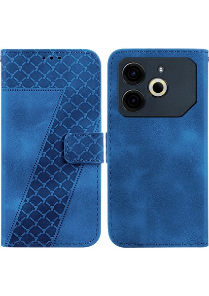 Tecno Pova 6 Neo Blue Için Yedi Şekilli Pu Kılıf (Yurt Dışından)