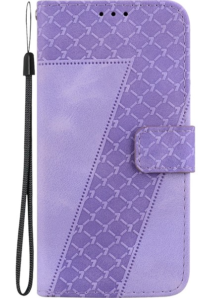 Tecno Spark 30C Mor Için Yedi Şekilli Pu Kılıf (Yurt Dışından)