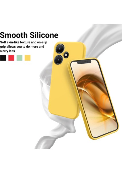 Infinix Hot 30I Sarı Için Sıvı Silikon Telefon Kılıfı (Yurt Dışından)