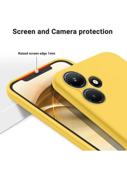 Infinix Hot 30I Sarı Için Sıvı Silikon Telefon Kılıfı (Yurt Dışından)