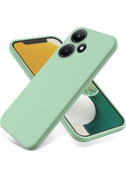 Infinix Hot 30 Play Green Için Sıvı Silikon Telefon Kılıfı (Yurt Dışından)