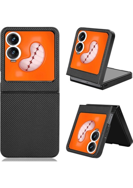 Infinix Zero Flip Siyah Için Pu Deri Pc Telefon Kılıfı (Yurt Dışından)