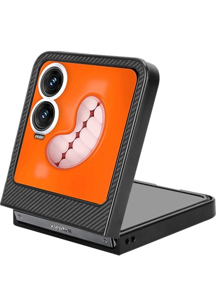 Infinix Zero Flip Siyah Için Pu Deri Pc Telefon Kılıfı (Yurt Dışından)