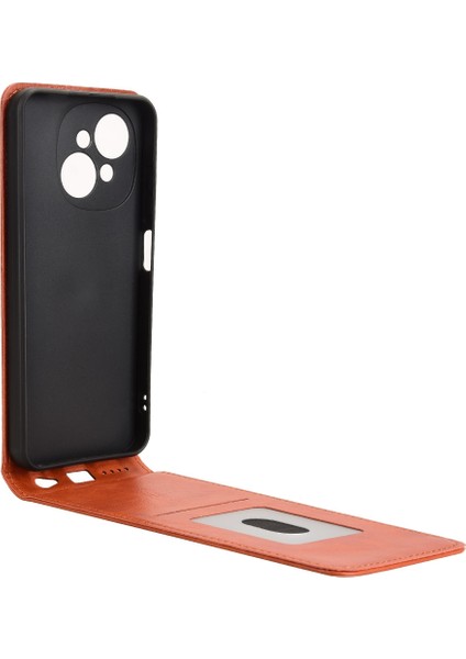 Tecno Spark Go 1 / Pop 9 4g Kahverengi Için Dikey Döner Kılıf (Yurt Dışından)