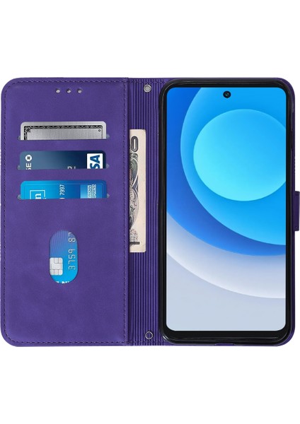 Tecno Camon 19 Pro 5g Mor Için Crossbody Deri Kılıf (Yurt Dışından)