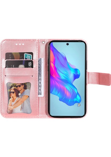 Tecno Camon 18/18P Pembe Altın Için Pu Telefon Kılıfı (Yurt Dışından)