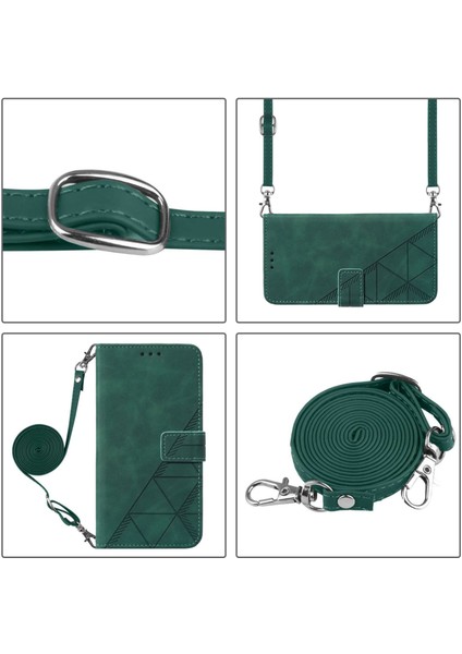 Samsung Galaxy S24 Fe 5g Mavi Için Crossbody Deri Kılıf (Yurt Dışından)