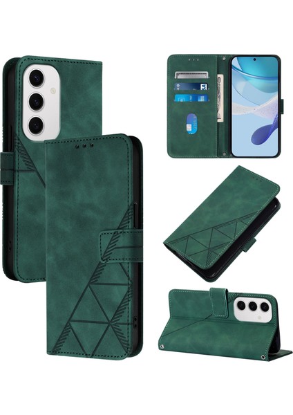 Samsung Galaxy S24 Fe 5g Mavi Için Crossbody Deri Kılıf (Yurt Dışından)