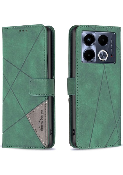 Infinix Note 40 4g Yeşil BF05 Deri Kılıf (Yurt Dışından)