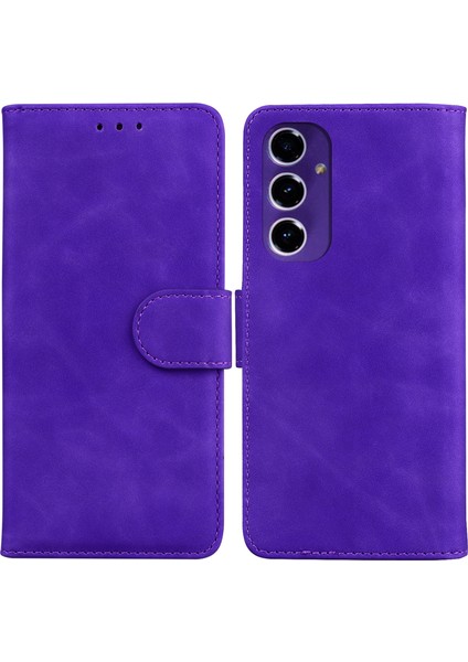 Samsung Galaxy A16 5g Mor Deri Fe Deri Kılıf (Yurt Dışından)