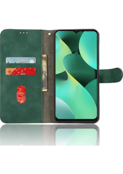 Tecno Spark 10C Yeşil Için Deri Kılıf (Yurt Dışından)