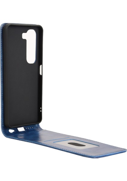 Infinix Hot 50 4g Mavi Için Dikey Çevirme Deri Kılıf (Yurt Dışından)
