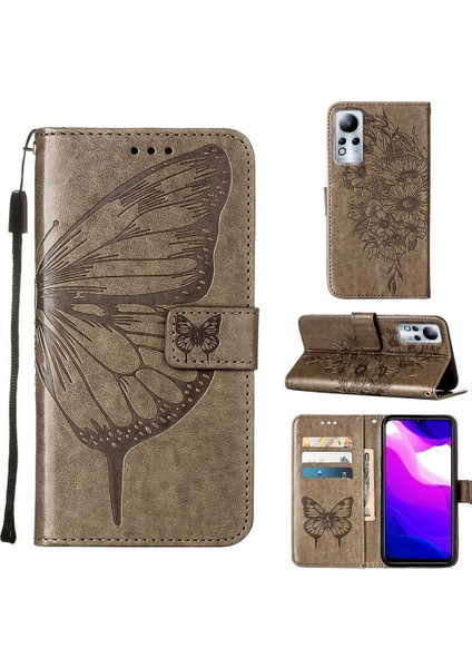 Infinix Note 11 Gri Için Kabartmalı Kılıf (Yurt Dışından)