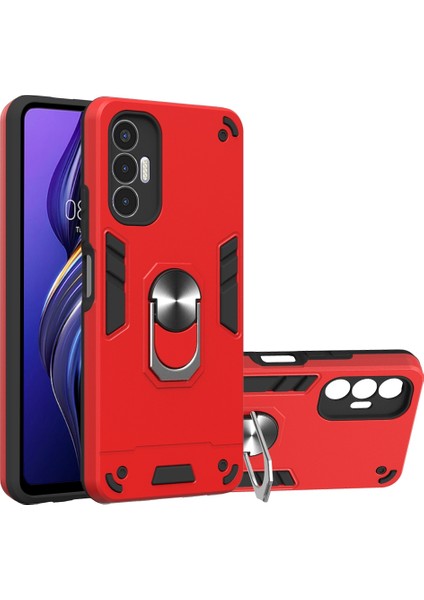 Tecno Pova 3 Kırmızı Için 2'si 1 Arada Zırh Kılıfı (Yurt Dışından)