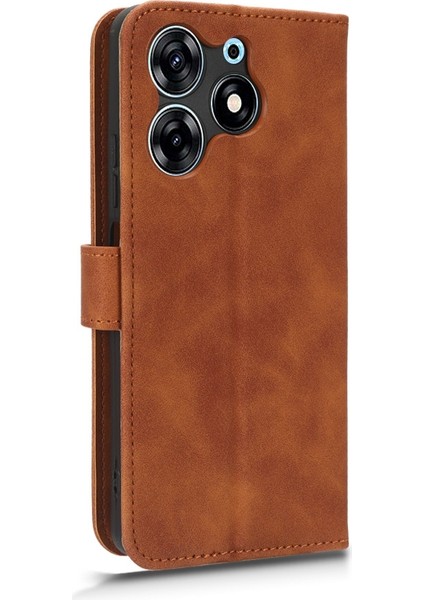Tecno Spark 10 Pro Kahverengi Için Deri Kılıf (Yurt Dışından) modelleri