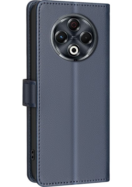 Tecno Spark 30 4g Mavi Için Litchi Pu Kılıf (Yurt Dışından) fırsatları