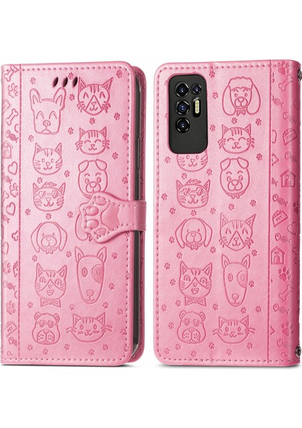 Tecno Pova 2 Pembe Kabartma Desenli Telefon Kılıfı (Yurt Dışından) fiyatları