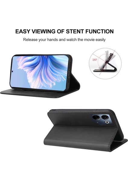 Tecno Camon 20 Pro 4g Siyah Için Deri Telefon Kılıfı (Yurt Dışından) fırsatları