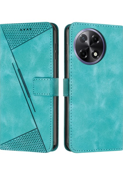 Tecno Camon 30S Yeşil Için Dream Üçgen Deri Kılıf (Yurt Dışından)
