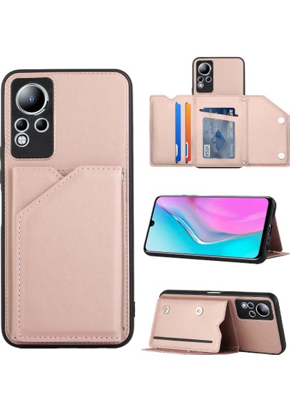 Infinix Note 11 Pembe Altın Için Pu + Tpu + Pc Kılıfı (Yurt Dışından)