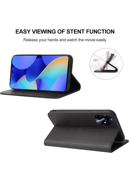 Tecno Spark 10 Pro Siyah Için Deri Telefon Kılıfı (Yurt Dışından) fırsatları