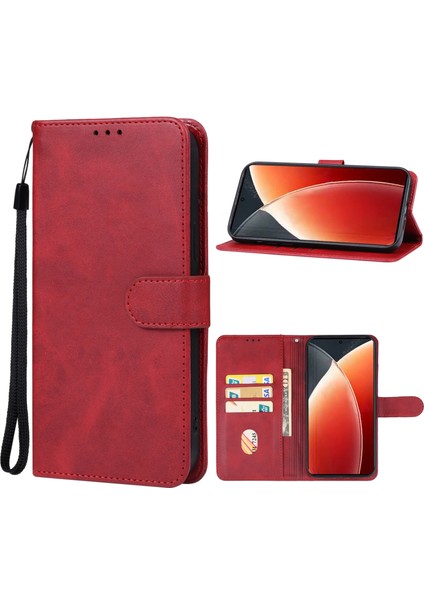 Tecno Camon 30 4g/5g Kırmızı Için Pu Kılıf (Yurt Dışından)