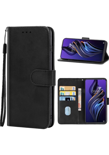 Tecno Pova 3 Siyah Için Deri Telefon Kılıfı (Yurt Dışından)