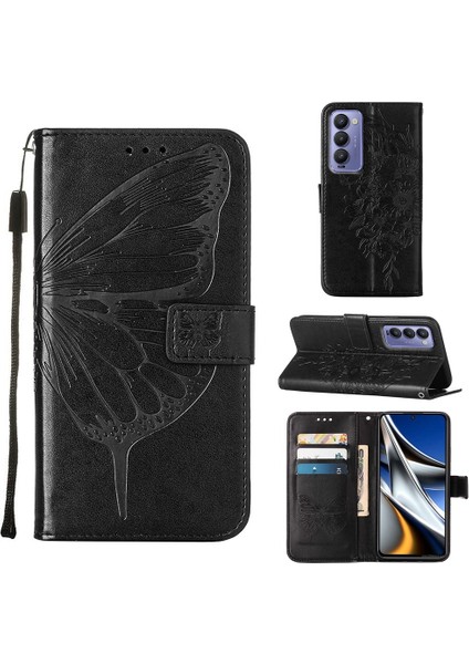 Tecno Camon 18P / 18 Siyah Için Kabartmalı Kılıf (Yurt Dışından)