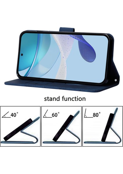 Infinix Hot 50 Pro+ 4g Mavi Için Crossbody Deri Kılıf (Yurt Dışından)