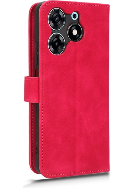 Tecno Spark 10 Pro Için Deri Kılıf Gül Kırmızı (Yurt Dışından) modelleri