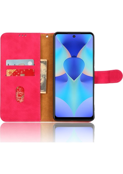 Tecno Spark 10 Pro Için Deri Kılıf Gül Kırmızı (Yurt Dışından) fırsatları