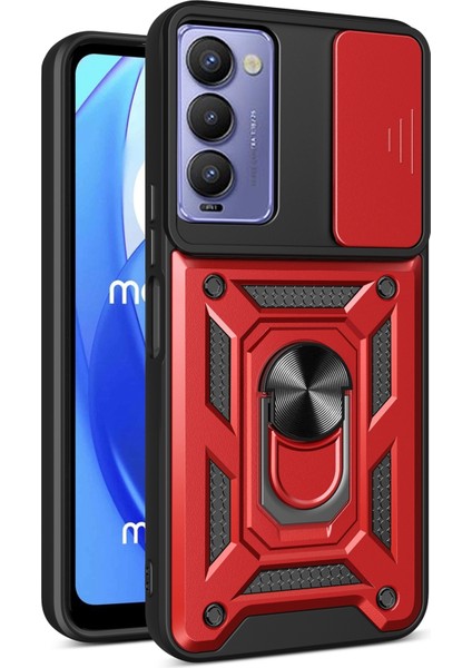 Tecno Camon 18/18 P Kırmızı Kamera Kılıfı Telefon Kılıfı (Yurt Dışından)