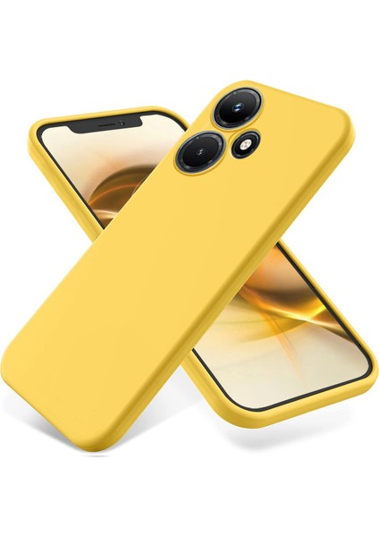 Infinix Hot 30 Play Sarı Için Sıvı Silikon Telefon Kılıfı (Yurt Dışından)