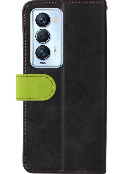 Tecno Camon 18 Yeşil Için Pu Deri Kılıf (Yurt Dışından)