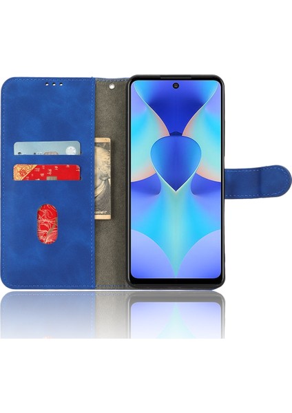 Tecno Spark 10 Pro Mavi Için Deri Kılıf (Yurt Dışından) fırsatları