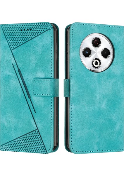 Tecno Spark 30 4g Yeşil Için Dream Üçgen Deri Kılıf (Yurt Dışından)