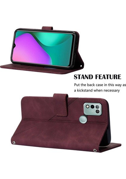Infinix Hot 10 Play Şarap Kırmızısı Için Crossbody Deri Kılıf (Yurt Dışından) fırsatları