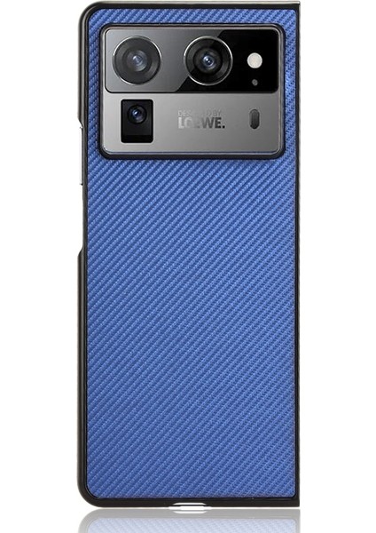 Tecno Phantom V Fold2 Mavi Için Pu Deri Pc Telefon Kılıfı (Yurt Dışından)