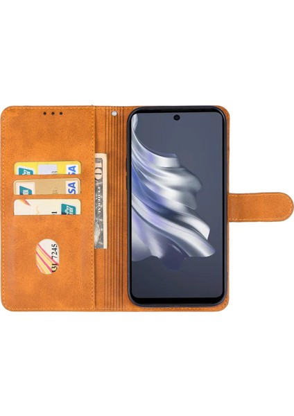 Tecno Spark 20 Pro Kahverengi Için Deri Telefon Kılıfı (Yurt Dışından) modelleri