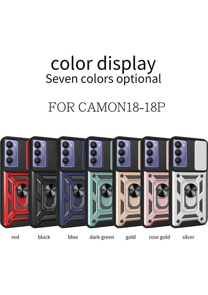 Tecno Camon 18/18 P Mavi Için Kamera Kılıfı Telefon Kılıfı (Yurt Dışından)
