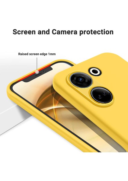 Tecno Camon 20 4g Sarı Için Sıvı Silikon Telefon Kılıfı (Yurt Dışından)
