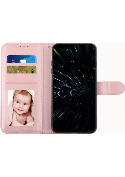 Tecno Spark Go 1 Pembe Altın Dikişli Buzağı Telefon Kılıfı (Yurt Dışından)