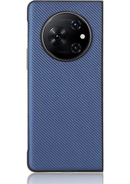 Tecno Phantom V Fold Mavi Için Pu Deri Pc Telefon Kılıfı (Yurt Dışından)