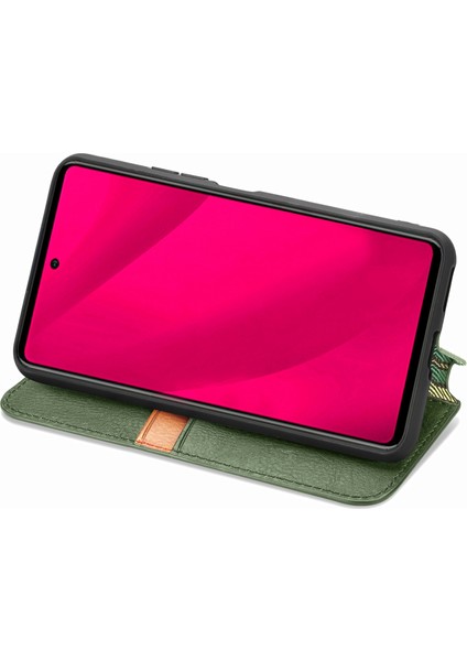Infinix Smart 9 Yeşil Için Kübik Preslenmiş Deri Kılıf (Yurt Dışından)