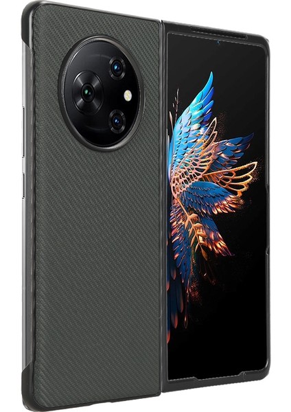 Tecno Phantom V Fold Yeşil Için Pu Deri Pc Telefon Kılıfı (Yurt Dışından)