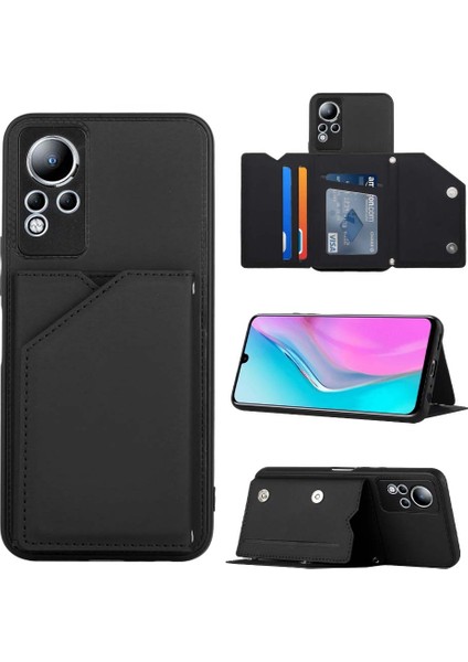 Infinix Note 11 Siyah Için Pu + Tpu + Pc Kılıfı (Yurt Dışından)