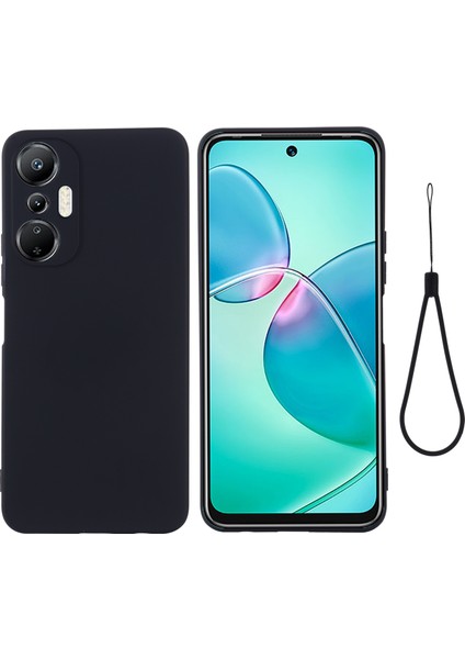 Infinix Hot 20S X6827 Siyah Için Sıvı Silikon Kılıf (Yurt Dışından)