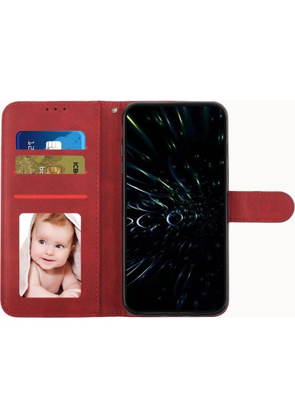 Tecno Spark 20 Pro 5g Kırmızı Dikişli Buzağı Telefon Kılıfı (Yurt Dışından)