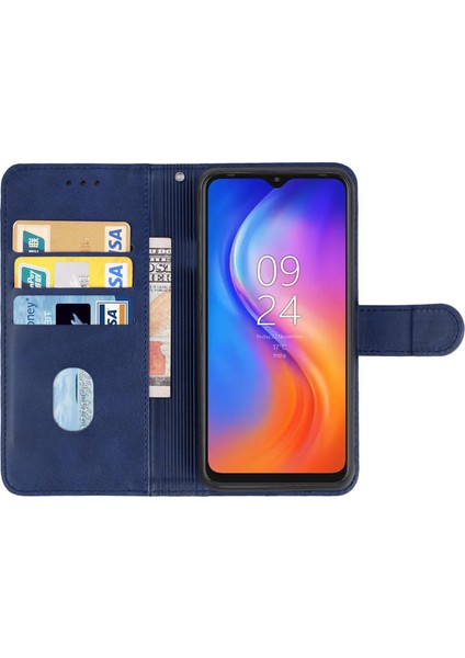 Tecno Spark 8 Mavi Için Deri Kılıf (Yurt Dışından) modelleri