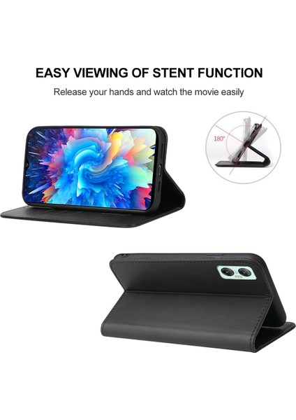 Infinix Hot 20 5g Siyah Için Deri Telefon Kılıfı (Yurt Dışından)